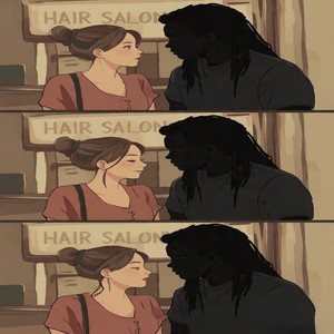 3 times aligned (hair salon) (Explicit)