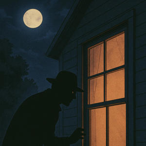 Masked Stranger (A monster watching in the window light)