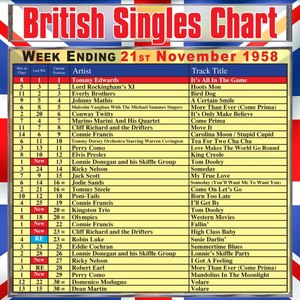 British Singles Chart - Week Ending 21 November 1958