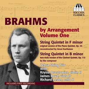 BRAHMS, J.: Arrangements, Vol. 1 (Zebra String Trio)