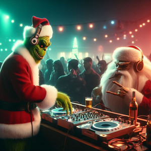 Santa Claus and the Grinch - Christmas Party Techno