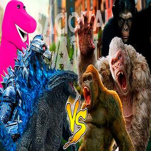 Godzilla Mechagodzilla y Barney Vs. Kong George y Cesar (feat. J4cKk Rap, Zanat rap & NeithanMc) (Explicit)