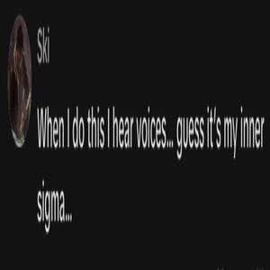 Whenidothisihearvoicesguessit’smyinnersigma