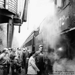 Northern Pacific Class S-4 4-6-0 No. 1372 Stops For Water At Issaquah, Washington