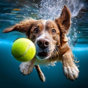 Energía Juguetona Del Perro