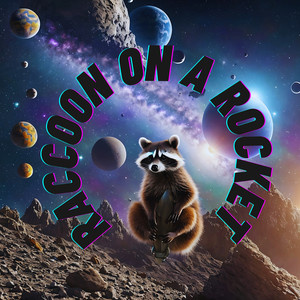 Raccoon On A Rocket