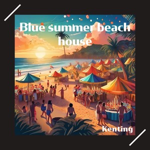 Blue summer beach house