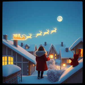 Santa and His Reindeer