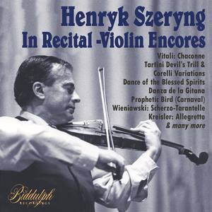 Szeryng in Recital – Violin Encores