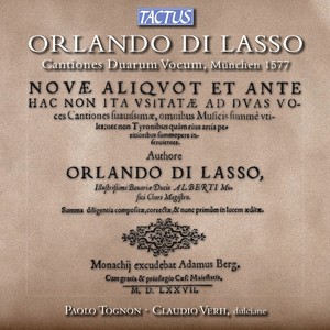 LASSO, O. di: Cantiones Duarum Vocum (Tognon, Verh)