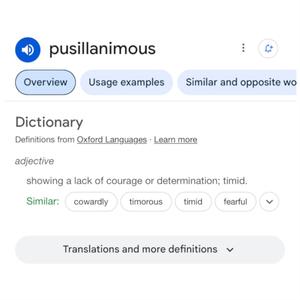 PUSILLANIMOUS (Explicit)