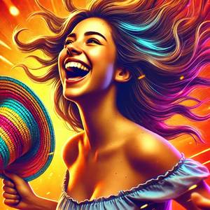 Muchacha de risa loca