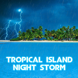 tropical island night storm