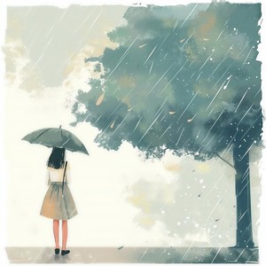 小雨中的孤独
