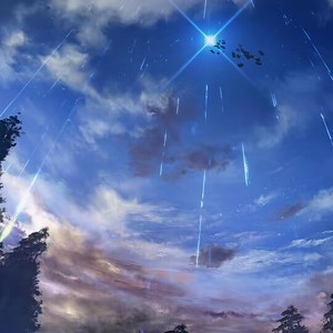 星が輝く雨の日