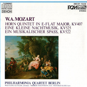 Ein Musikalischer Spass, KV 522 for 2 violins, viola, bass & 2 horns - IV. Presto