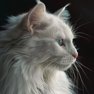 Feline Dreams Floating Softly