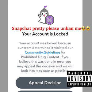 Snapchat please unban me! (Explicit)