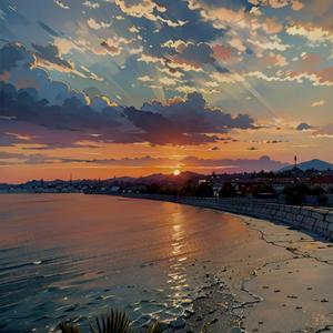 A nice sunset in Nice