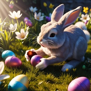 Coelho correto cedo colhe coisas certas (feliz pascoa)