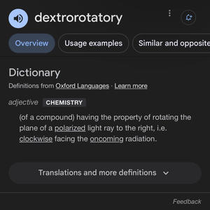 DEXTROROTATORY (Explicit)