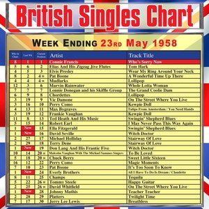 British Singles Chart - Week Ending 23 May 1958