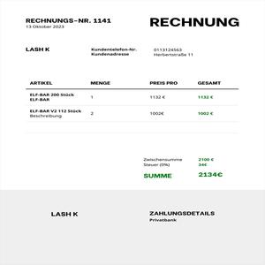 Rechnung (Explicit)