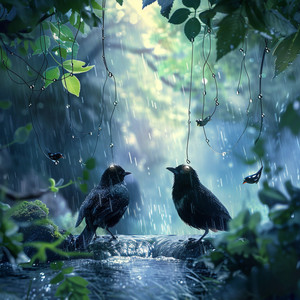 Feathered Friends in Rain’s Symphony