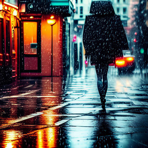 Relaxing Heavy Rain Noise on the Street 49