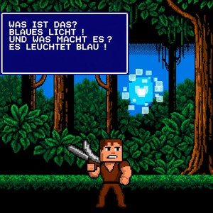 Was ist das? Blaues Licht ! Und was Macht es ? Es leuchtet Blau !