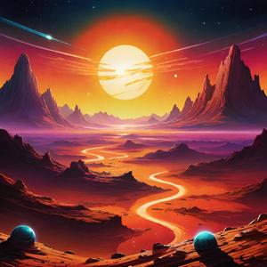 sunrise o'er a martian vista