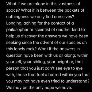 What if We Are Alone?