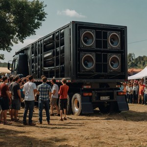 Dije truk horeg keliling kampung