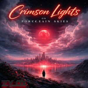 Crimson Lights on Porcelain Skies