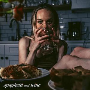 spaghetti and wine