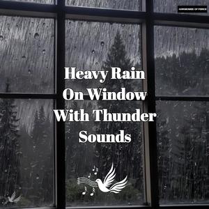 Heavy Rain On Window With Thunder Sounds