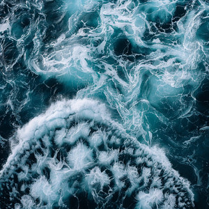 Serenidad De Las Olas Del Océano