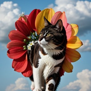 GATO INSPIRADOR DE LAS FLORES