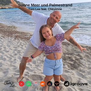 Sunne Meer und Palmestrand