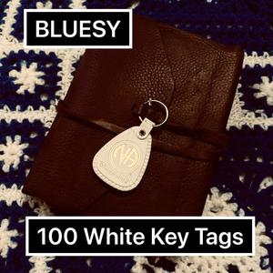 100 White Key Tags