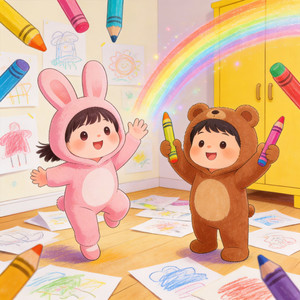 十二只小狐狸与星芒兔-开心熊和快乐虎