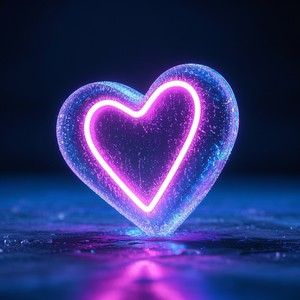 Frozen Neon Heart