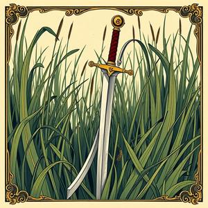 The blade in the grass