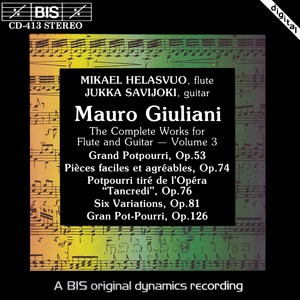 Giuliani, M.: Works for Flute and Guitar (Complete) , Vol. 3 (Helasvuo, Savijoki)