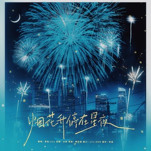 烟花升停在星夜