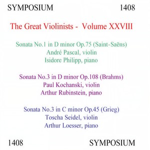 Violin Sonata No. 1 in D Minor, Op. 75 - Violin Sonata No. 1 in D Minor, Op. 75: I. Allegro agitato