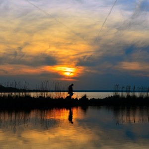 Pescador Del río Uruguay