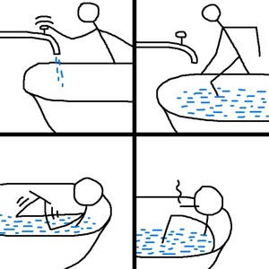 Как лежать в горячей ванне