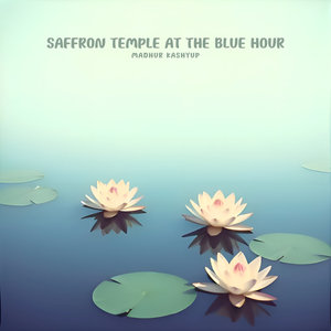 Saffron Temple at the Blue Hour