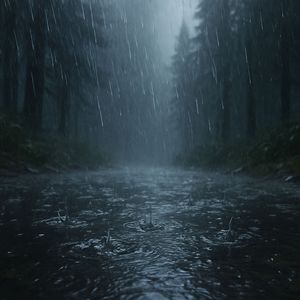 Звук дождя ливень гром